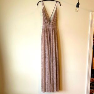 Mauve Shimmer Maxi Dress